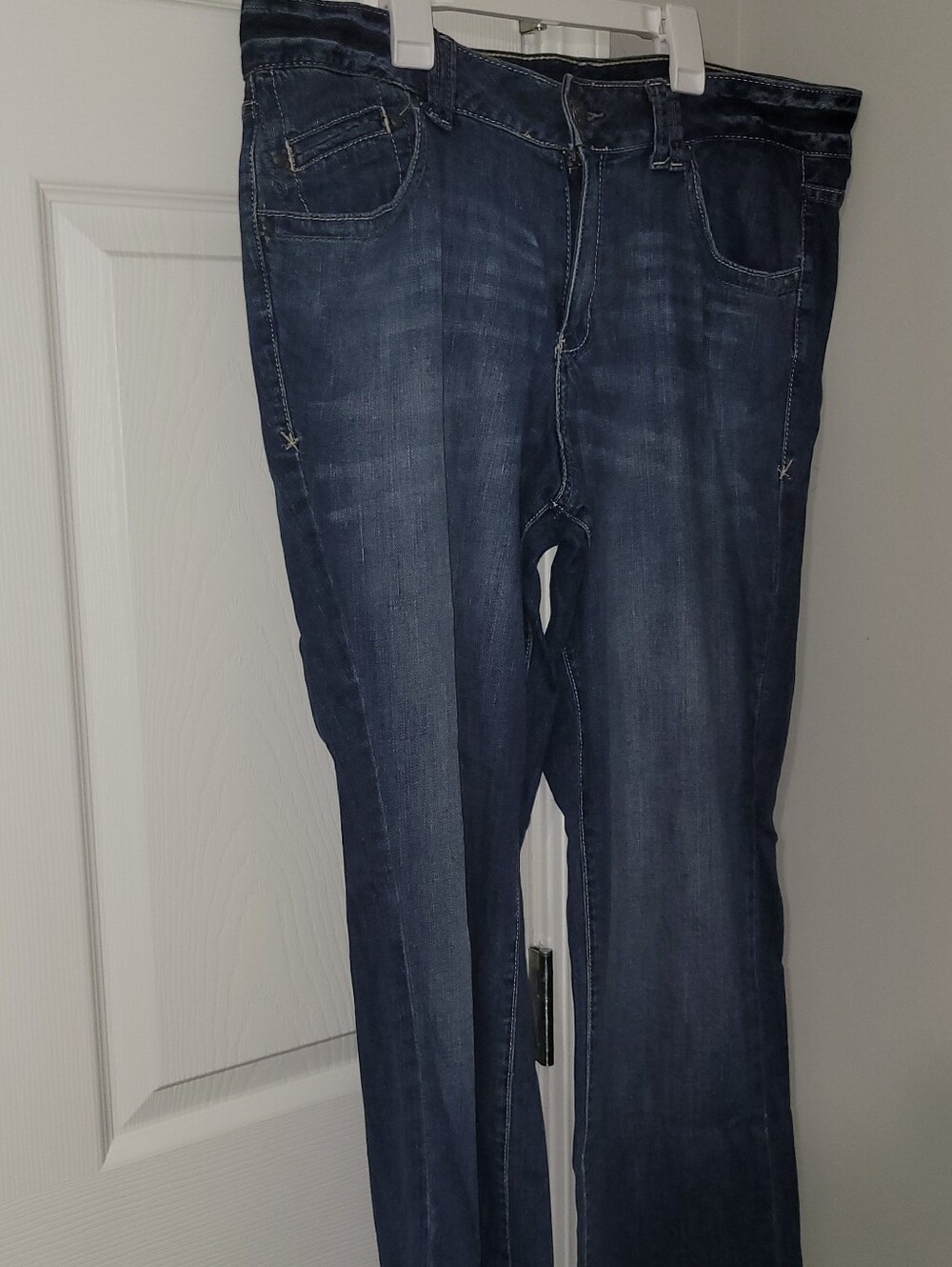 Lane Bryant Women's Straight Jeans in Dark Blue Wash